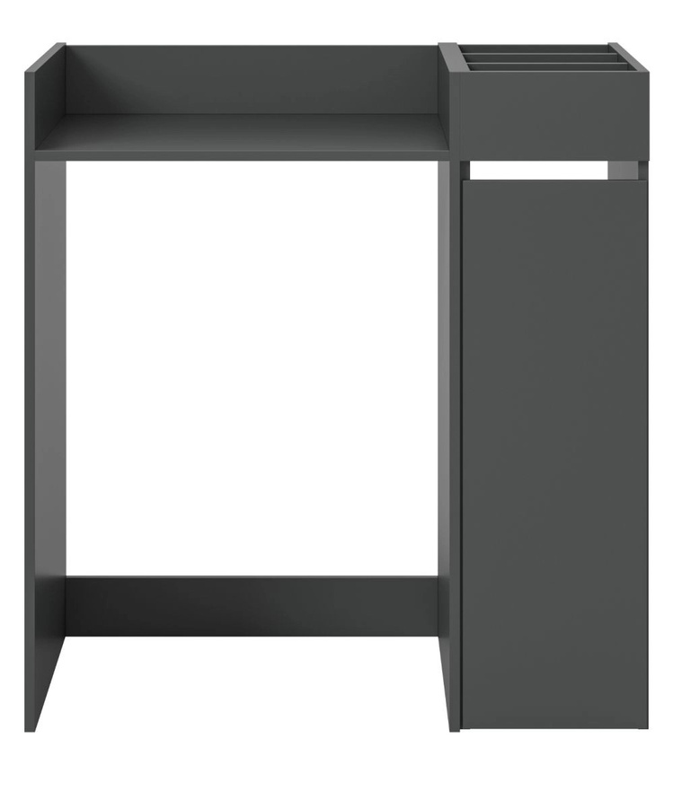 Waschmaschinenumbau Set Flexy in Grau, modern mit Türen und Regalfächern, B/H: 95 x 101 cm - Bild 6