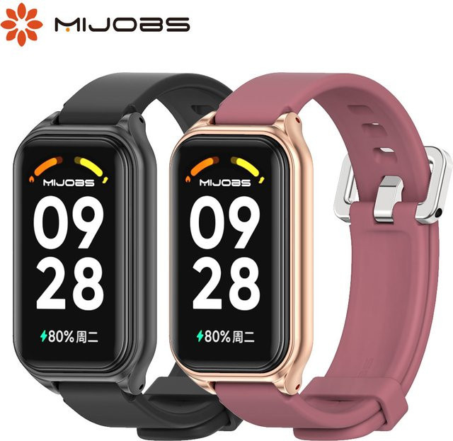 MIJOBS Uhrenarmband Silikon, Schwarz, Unisex, Xiaomi Smart Band 8 9 - Bild 1