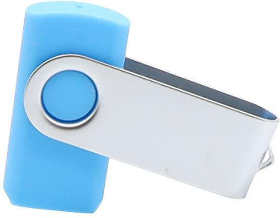 TopSky Drehbarer USB-Stick Gehäuseclip aus Kunststoff in Blau - Bild 1