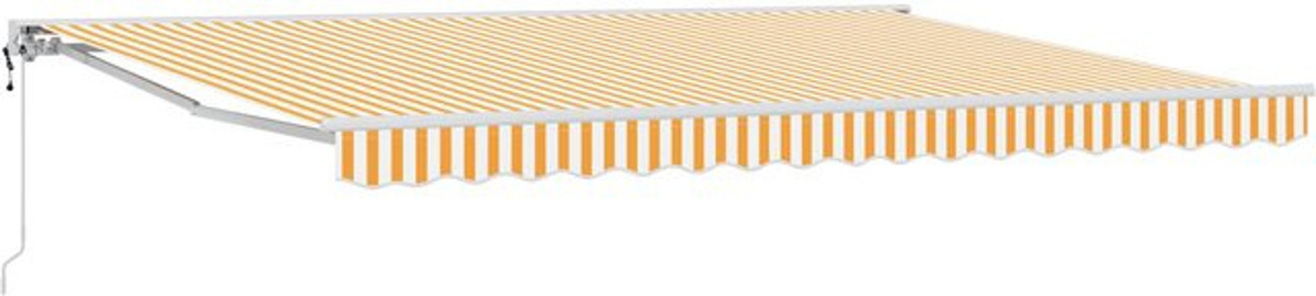Elektrische ausziehbare Markise vidaXL in Orange mit Polyesterbespannung und Aluminiumgestell B: 4,5 m x T: 3 m - Bild 1