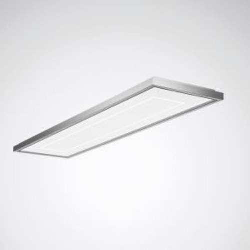 Trilux LED-Deckenleuchte in Silber, moderne rechteckige Aufbauleuchte aus Kunststoff - Bild 1