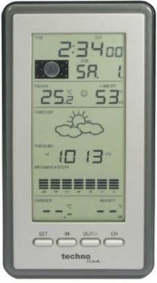 Techno Line WS 9040 Funk-Wetterstation in Grau mit bis zu 3 Sensoren - Bild 1