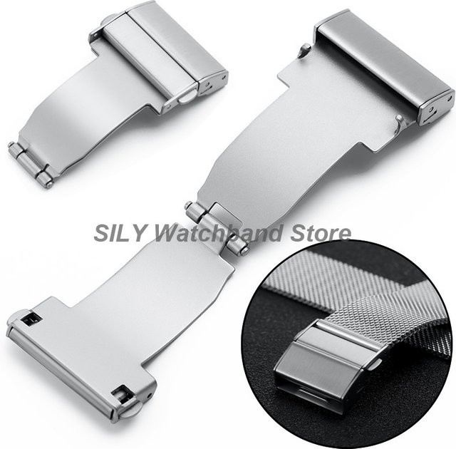 asukaband Uhrenarmband-Faltschließe Edelstahl, Silber, Unisex - Bild 1