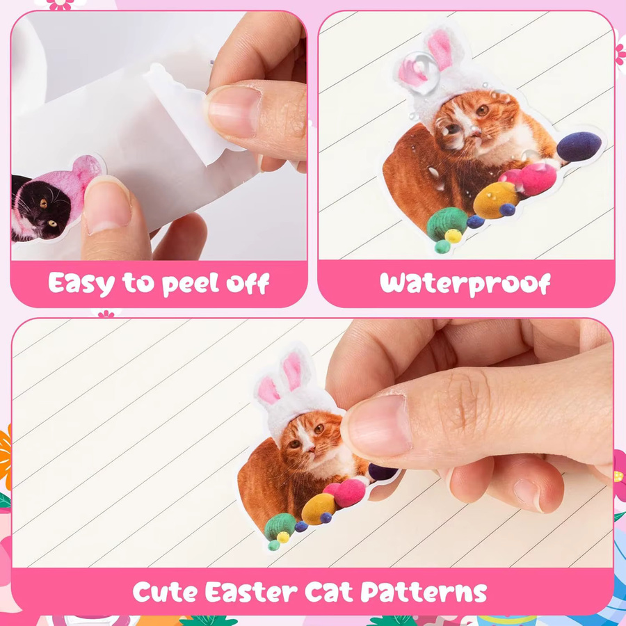 GOGOTU Urlaub Katze Dress Up Party Cartoon Aufkleber, PVC, 500 Teile - Bild 5