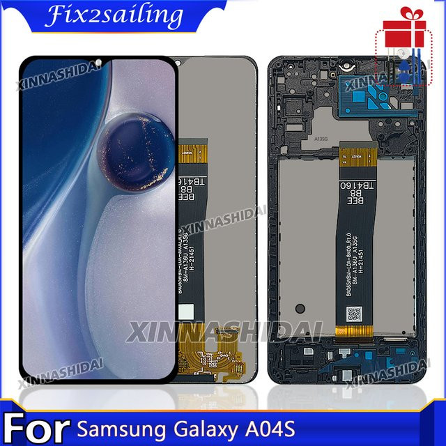 Samsung A04S LCD-Display mit Touchscreen-Digitizer in Schwarz für SM A047 - Bild 1