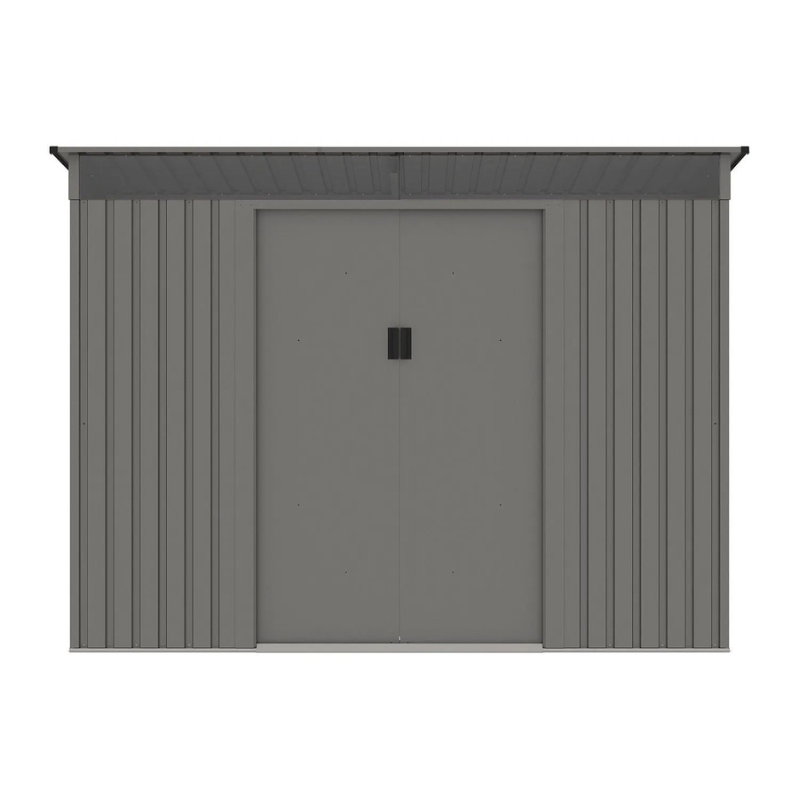 Vente-unique Schrebergartenhaus Folco aus verzinktem Stahl in Grau, Breite: 251 cm - Bild 2