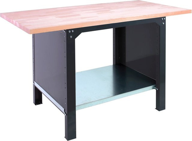 PROREGAL Werkbank BUFFALO WOOD in Anthrazit und Braun mit einer Traglast von 1000 kg, H x B x T: 86,5 x 180 x 75 cm - Bild 1