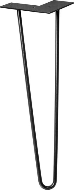 Wagner Möbelbein Hairpin aus Stahl in Schwarz-Matt, Höhe: 40 cm - Bild 1