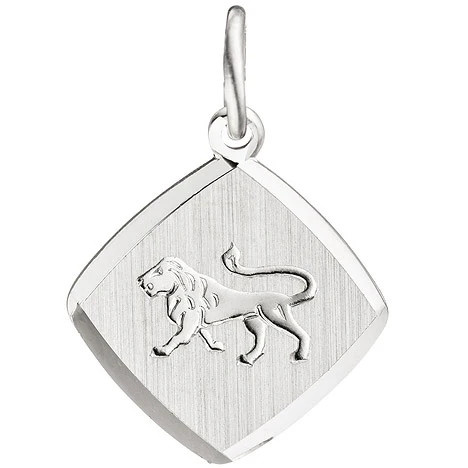 Colfem Anhänger Sternzeichen Löwe, 925 Sterling Silber, matt, Unisex - Bild 1