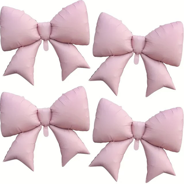 RENYUAN Schleifenballons im 4er-Set in Rosa und Blau für Babypartys, Hochzeiten und Mädchenpartys - Bild 1