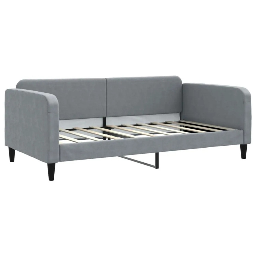 vidaXL Tagesbett Hellgrau mit Schlaffunktion und Armlehnen, B/T/H: 190 x 100 x 75 cm - Bild 2