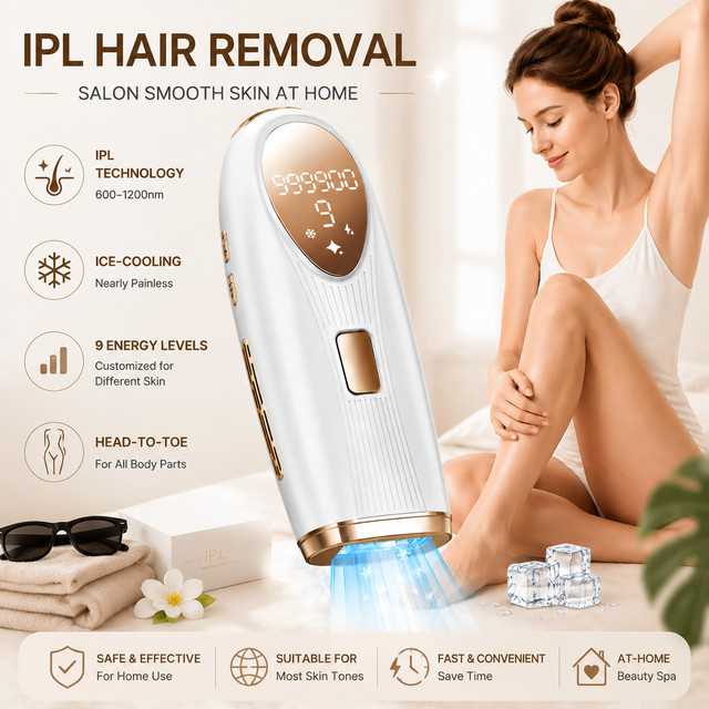 LYSMOSKI Eis-Laser-Haarentfernungsgerät IPL-Epilator, Gesicht und Körper - Bild 1