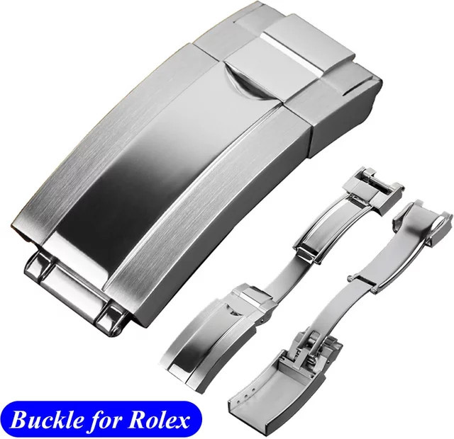 HQstrap Uhrenarmband-Faltschließe Edelstahl, Silber, Unisex - Bild 1