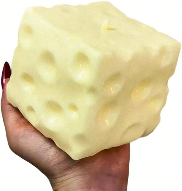 BC Pet Supplies Käse Tintenfisch-Käse-Süßigkeitenwürfel, sensorisches Spielzeug, Quetschball, gelb - Bild 1