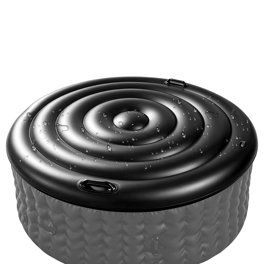 Aufblasbare Whirlpool-Abdeckung in Schwarz, runde Dome-Abdeckung für Outdoor-Whirlpools und Badewannen, Durchmesser: 160 cm - Bild 2