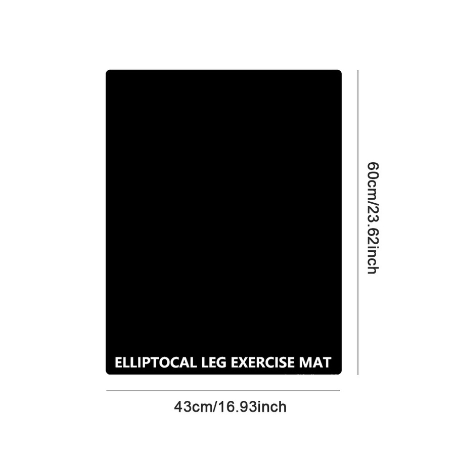JOCESTYLE Ellipse-Beintrainer-Matte unter dem Schreibtisch, weiche Fitnessmatte zum Bodenschutz in Schwarz, Breite: 43 cm - Bild 5