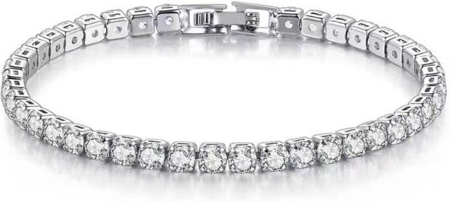 Rui Di Tennis Armband, 925 Silber, Moissanite, Weiß, Damen - Bild 1