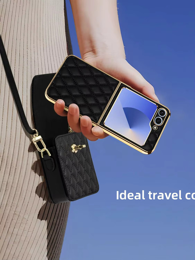 VIETAO Universelle Flip-Phone Umhängetasche als Mini Schultertasche für Samsung Galaxy Z Flip 6 5 4 Serie und Motorola Razr50 in Schwarz oder Grün - Bild 2