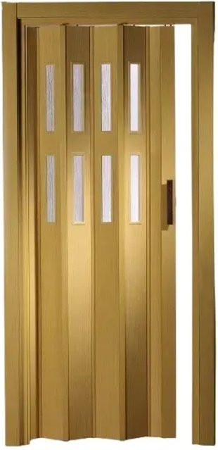 Forte Premium Kunststoff Falttür Luciana in Weiß mit Esche-Dekor, B: 88,5 cm, H: 202 cm - Bild 1