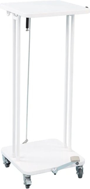 PROREGAL Abfallsackständer mit Deckel und Fußpedal, 60 Liter, Weiß, H x B x T: 88 x 37 x 44 cm - Bild 1