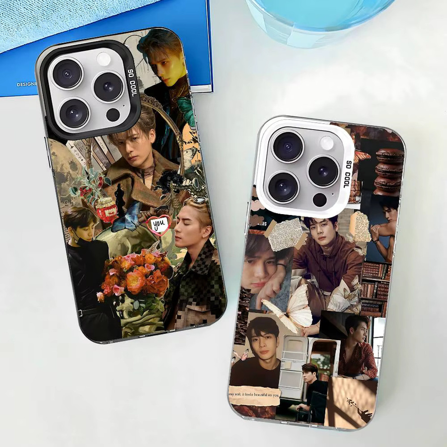 Stoßfeste Handyhülle J-Jackson W-Wang für Apple iPhone 11 bis 17 Pro Max Plus in Silber und Multicolour - Bild 3