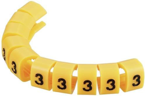 TRU Components Kennzeichnungsclip TC-MB2/3203 Gelb mit Außendurchmesser-Bereich von 4 bis 5,10 mm - Bild 1