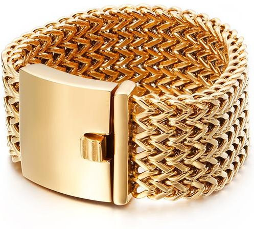 JEWELRY-WW Armband Edelstahl, Gold, Herren, 22cm - Bild 1