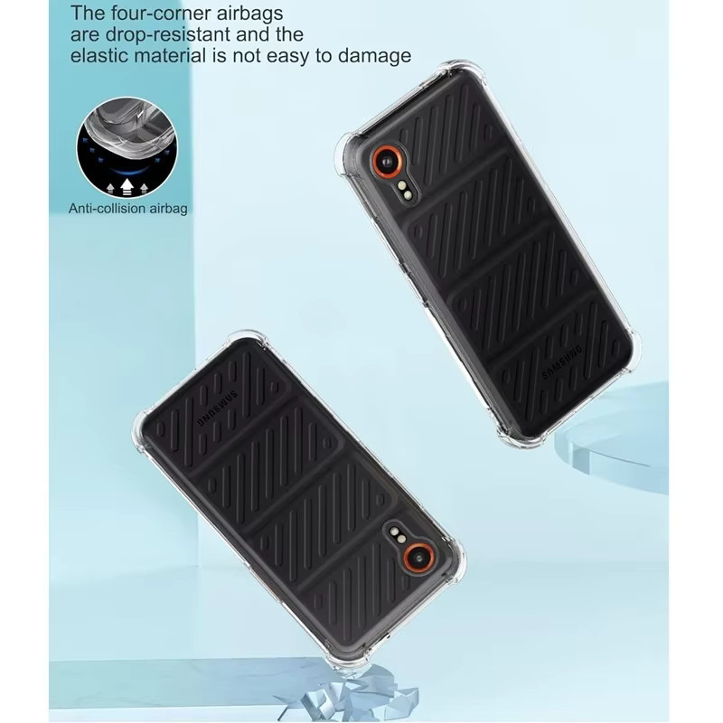 Stoßfeste Airbag-TPU-Schutzhülle für Samsung Galaxy Xcover 7, Xcover 6 Pro und Xcover 5 in Transparent - Bild 3