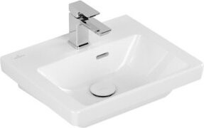 Villeroy & Boch Handwaschbecken Subway 3.0, weiß, Keramik, rechteckig, mit Überlauf, B: 45 cm, T: 37 cm - Bild 1