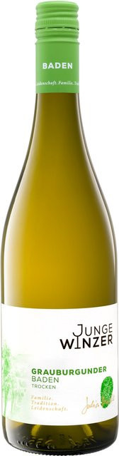 Junge Winzer Grauburgunder Baden trocken Weißwein 2024 0,75 l - Bild 1