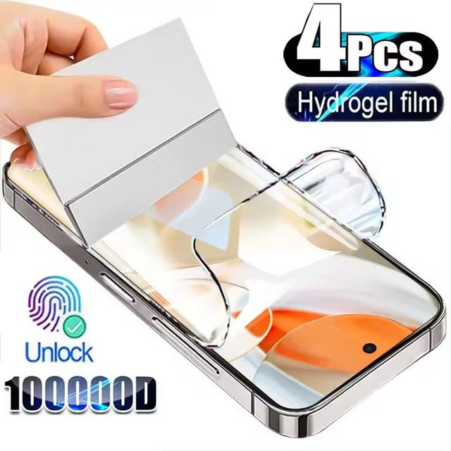 4er-Pack Hydrogel-Displayschutzfolie für Vivo Y22, Y22S, Y27, Y30, Y33, Y31s, Y33s, Y50, Y53S, Y51, Y56, Y70, Y100, Y35, Y36 4G, Y55, Y72 5G, transparent - Bild 1
