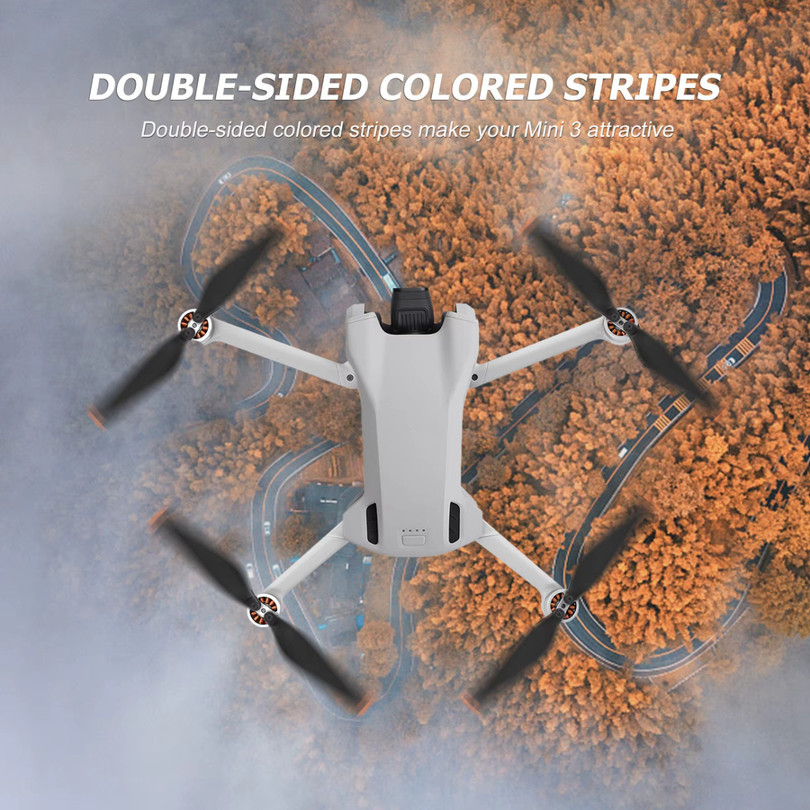 DJI Mini 3 Ersatz-Propeller Set in Orange, 8 Stück geräuscharme Propellerblätter mit Schraubenzubehör - Bild 3