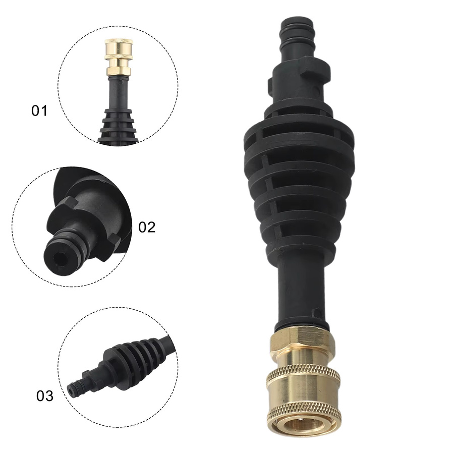 WORX WA4013 Verlängerungsstangenadapter Kurze Lanze für Hydroshot Hochdruckreiniger in Schwarz - Bild 5