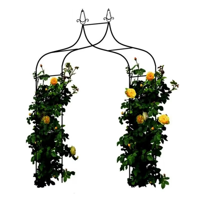 Rankierhilfe für Kletterrosen und Wein als Gartenbogen für den Außenbereich, Schwarz, H x B x T: 255 x 140 x 38 cm - Bild 2