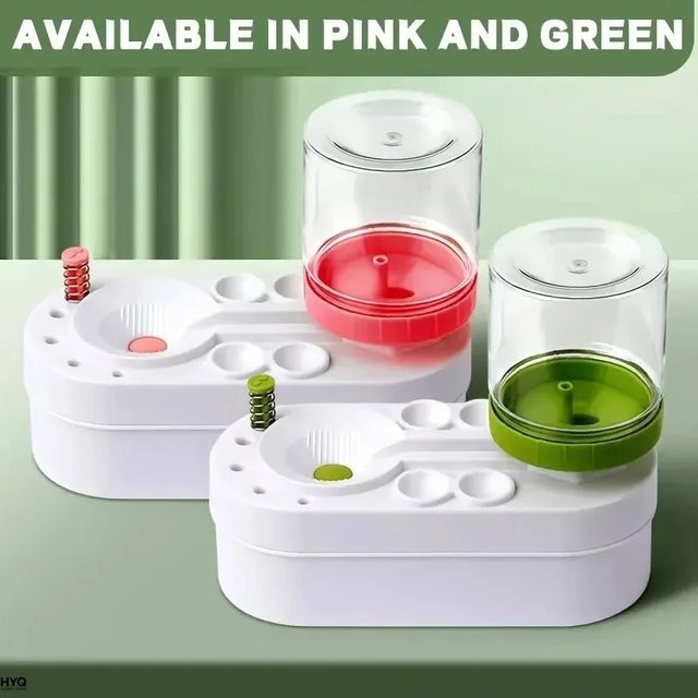 Automatischer Mehrfach-Spalt-Pinselreiniger mit Wassertank für Künstler in Grün-Weiß aus Kunststoff - Bild 1