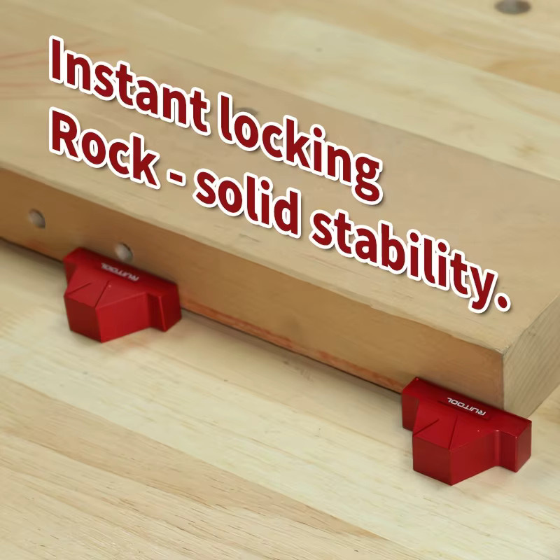 RUITOOL Werkbankstopper aus Aluminiumlegierung in Rot, 20mm MFT-Tischzubehör für die Holzbearbeitung und Positionierung - Bild 3