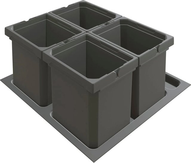 Vauth-Sagel Abfalltrennsystem Envi Free Plus Schubladeninsert, Farbe: Lava, Korpusbreite: 60 cm, Höhe: 25,6 cm, Tiefe: 52,5 cm, 4x7 l - Bild 1