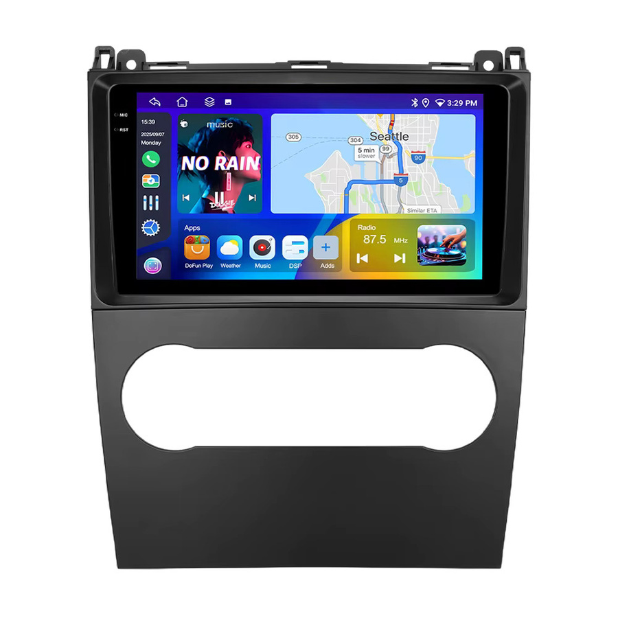 Podofo 8-Kern Auto-Autoradio für Mercedes-Benz B-Klasse und A-Klasse 2008–2011 mit kabellosem CarPlay, Android Auto, WIFI und GPS in Schwarz - Bild 6