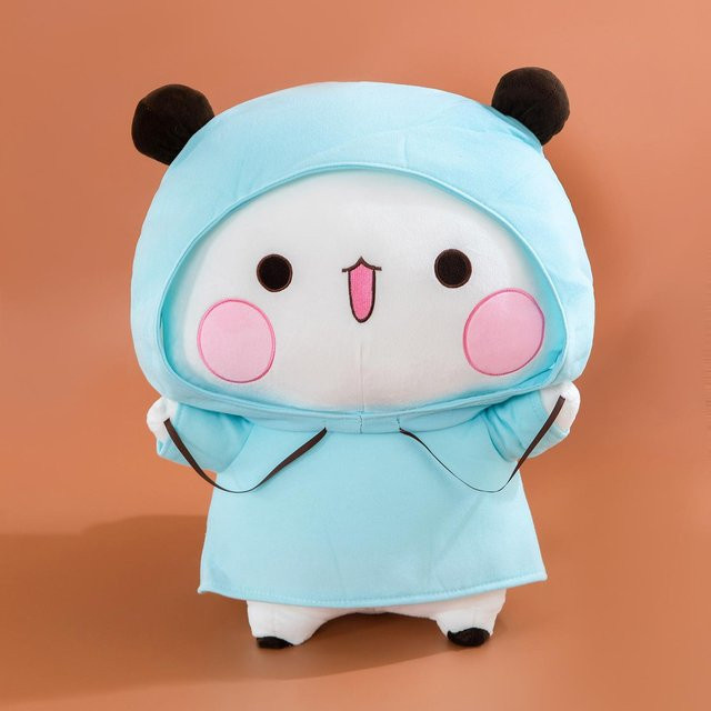 Yiran toy Kawaii Cartoon-Bär mit blauem Regenmantel, Stofftier, 60cm - Bild 1