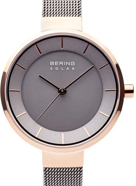 Bering Damenuhr, Solar, Edelstahl, Grau, 31 mm, 5 ATM - Bild 1