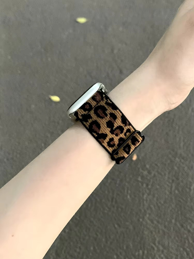 PEO Uhrenarmband Nylon, Leoparden, kompatibel mit Apple Watch - Bild 3