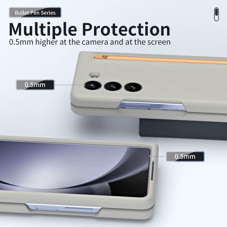 Samsung Galaxy Z Fold 6 5 4 3 Skin Feel Purity Schutzhülle aus hartem PC in Candy Color Multicolour/Purple - Bild 3
