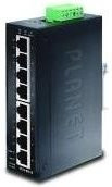 PLANET IGS-801T Switch mit 8 Ports 10/100/1000 Mbit/s für Ethernet/LAN, schwarz, DIN-Schiene Montage - Bild 1