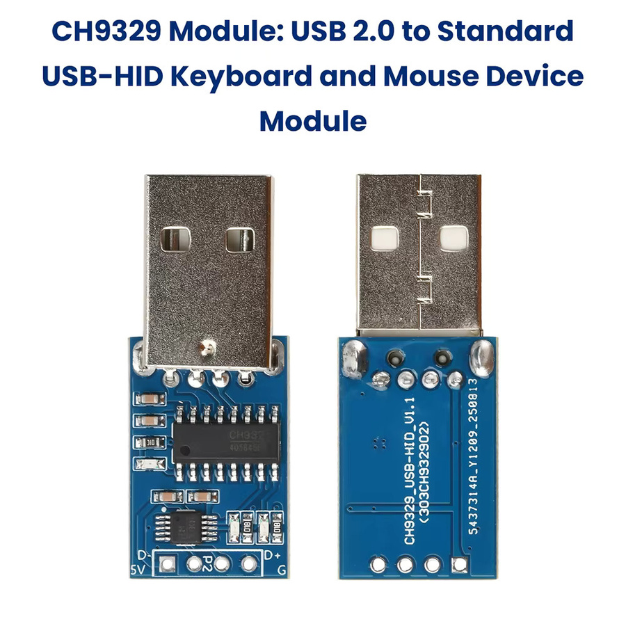 diymore CH9329 Modul USB 2.0 zu Standard USB-HID Tastatur Gerätemodul mit 5V Schnittstelle in Blau - Bild 2