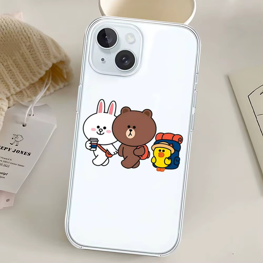 L-Line F-Friends P-Pelis-cula Handyhülle für iPhone 11 12 13 14 15 16 17 Pro Max und weitere Modelle, Transparent - Bild 4
