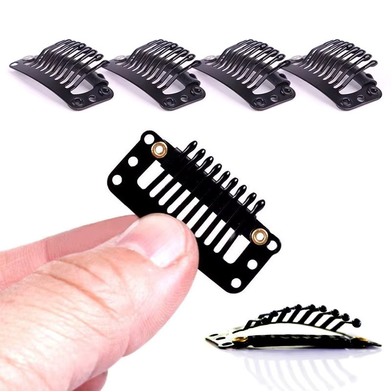 10 Stück Perückenklammern für Haarverlängerungen, 32 mm, 9 Zähne - Bild 4