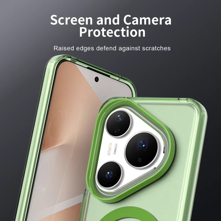Magnetische stoßfeste Handyhülle für Huawei Pura 80, Pura 70 Pro Ultra, Mate 70 und 60 Pro + mit MagSafe Kompatibilität in Transparent oder Schwarz - Bild 3