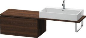 Duravit L-Cube Unterschrank in Nussbaum gebürstet mit einem Auszug, Breite: 82 cm, Tiefe: 54,7 cm, Höhe: 40 cm - Bild 1