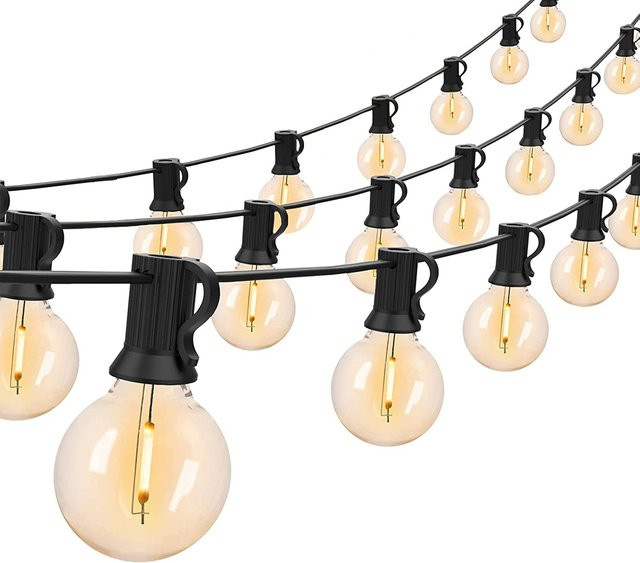 LED Outdoor Girlande mit G40 Kunststoff Glühbirnen in Warmweiß, 30 m String Light für Garten, Terrasse und Zelt, 220 V - Bild 1