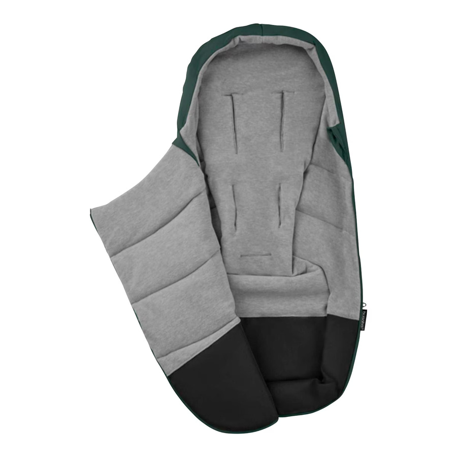 Bugaboo Fußsack aus Fleece in Grün mit reflektierenden Elementen und faltbarer Funktion - Bild 2